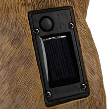 Relaxdays Statua Solare, Forma di Marmotta, Luce a LED, Decorazione per Giardino & Balcone, HxLxP 23 x 13 x 13 cm, Beige