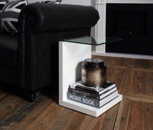 AC Design Furniture, Michel, Tavolino, Bianco, 40 x 50 x 35 cm - Arredi Casa