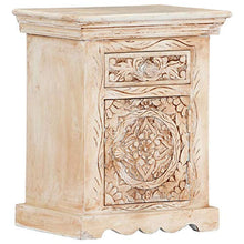 Comodino 40x30x50 cm in Legno Massello di Mango