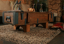 Cassapanca in legno di pino, stile antico e rustico, ideale per cottage vintage
