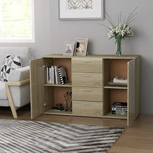 vidaXL - Sideboards - Sideboard Sonoma-Eiche 120×35,5×75 cm Spanplatte