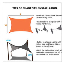 Tenda A Vela Rettangolare 2x2.5m , Tenda da Sole per Terrazza Giardino, Tenda da Sole per Esterni Impermeabile, con Corda，Rosso