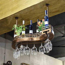 WAN Cremagliere del Vino Appeso scaffale per Vino in Metallo, Ferro Europeo e Legno Bicchiere di Vino Hanging Rack Calice Holder (Dimensioni: 80 * 25 * 12 cm)