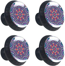 Mandala Hipple Pomelli per Porta Set di 4 Pomelli per Mobili Manopole per Cassetti Cucina Armadio Vetro