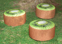 Fallen Fruits Pouf per Esterni, da Giardino, Motivo: Kiwi
