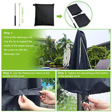 YuYo Coperture per Ombrelloni Giardino, 2-4 m Grande Copertura per Ombrellone Sbalzo Impermeabile Copertura Ombrellone Decentrato, Resistente Nero Copertura Ombrellone, 280 x 30 x 80/46 cm