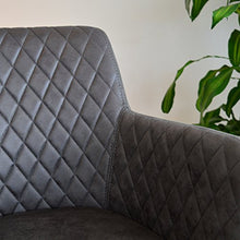 Damiware Rose Sedia con bracciolo | sala da pranzo Comfort Rivestimento in Tessuto (Stone)