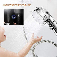 VIVIANE Rubinetto for Doccia, Soffione, Accessori for Il Bagno, Soffione for Doccia Ad Alta Pressione Cromo 3 Impostazione Varia con Interruttore di Pausa ON/off Risparmio Idrico Regolabile Spa di L
