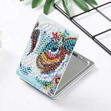 qiuxiaoaa - Specchio da trucco ultra sottile per fai da te, a forma di diamante