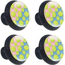 Lime Lemon Fruit Pattern Blu Rosa Pomelli per Porta Set di 4 Pomelli per Mobili Manopole per Cassetti Cucina Armadio Vetro