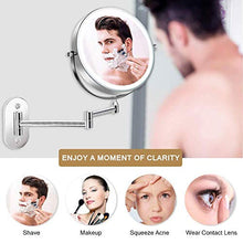 HGXC Specchio per Il Trucco a Parete con ingrandimento 5X Specchio da Bagno Pieghevole su Due Lati Retrattile a 360 Gradi