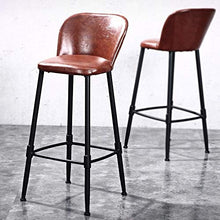 AWYJ Sgabello da Bar Retro High Bar Stool Chair Pianale da Cucina Sgabello Dining Chair Brown Sgabelli Pub Altezza (Color : Brown, Size : 43x45x65cm)
