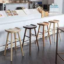 GYPPG Wooden Bar Stool Kitchen Pub Barstools Solid Wood Seat Dining Chair Modern Style for Cafe Counter Breakfast,Seat Height:65cm,75cm