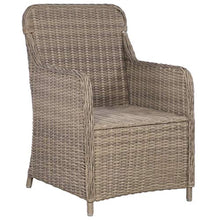 vidaXL Set da Bistro 3 pz con Cuscini Polyrattan Marrone Tavolo Sedie Esterni