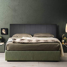 P17 | Testiera in Ecopelle | Righe | 180x80 | (Black)