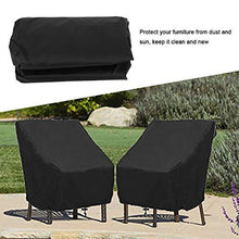 Terrazza Copertura per Sedie Anti Polvere Anti-UV Impermeabile Rip Resistente Copertura per Mobili Sedia Divano Tavolo Protettore per Poltrona Giardino in Vimini All'aperto (Black) - Arredi Casa