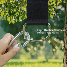NeBatte 2X Tree Swing Hanging Cinghie,Albero Cinghie Pendenti con moschettone con Chiusura di Sicurezza, Perfetto per Pneumatici, altalene a Disco, amache, regge Fino a 2200 LB-Nero