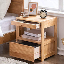 Comodino Comodino Mobili Accent Tabella di estremità del Torace Facile Pull Tessuto Bins Organizzatore unità for Camera Mini Legno Comodino con cassetti può Essere posizionato sullo Studio, Camera da