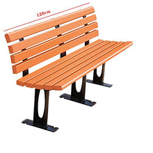 Panchina da giardino per terrazza, panca da giardino per esterni in legno massello / plastica da 2-3 posti, sedia da portico resistente alle intemperie, poltrona da giardino con staffa in ferro anti