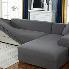 Zhongdalian Copridivano Elasticizzato Separato Chaise Longue - Fodera per Divano Separato a Forma di L (1 Pezzo, 2 posti: 145-185 cm)