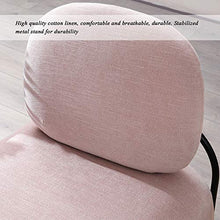WSN Divano angolare Comodo Divano Singolo Imbottito in Tessuto Moderno con braccioli, Imbottito con braccioli Rosa,Rosa