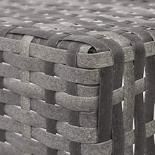 SKM Set da Pranzo da Giardino 5 pz Pieghevole in Polyrattan Grigio