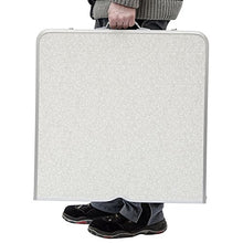 AMANKA Tavolino da PIC-nic incl 4 Sgabelli Tavolo da Campeggio 120x60x70cm Altezza Regolabile Pieghevole Formato Valigia Grigio Chiaro