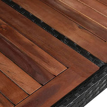 vidaXL Legno Massello e Polyrattan Tavolo da Giardino 240x90x74 cm Tavola
