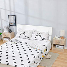 Flyelf Set di 2 Comodino Camera da Letto con Cassetto e Scompartimento,Tavolino (B_Legna)
