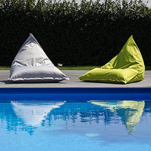 Avalon Pouf a Forma di Triangolo Shongo Tessuto Tecnico Samba per Esterno Nero sfoderabile