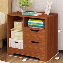 AIYIXUE utile comodino comodino 2 cassetti camera da letto semplice armadio portaoggetti 51 x 32 x 49 cm