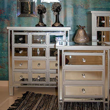 Vidal Regalos Mobile cassettiera 12 cassetti legno e vetro 82 x 68 cm