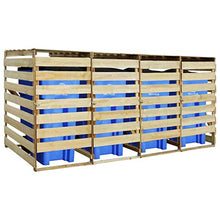 SKM Copribidone Quadruplo in Legno di Pino Impregnato 240 L