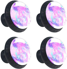 Galassia marmorizzata Rainbow Pink Space Pomelli per Porta Set di 4 Pomelli per Mobili Manopole per Cassetti Cucina Armadio Vetro