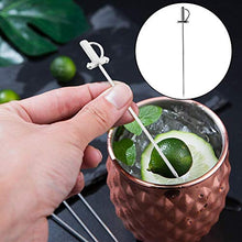Rockyin Moda riutilizzabili Non tossico di Frutta in Acciaio Inox stuzzicadenti Cocktail Decorazione
