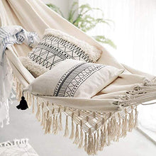 ZXCVB Amaca con Frange, Amaca da Balcone Deluxe, Amaca Doppia in Cotone per Esterni per casa, all'aperto, Cortile, Spiaggia e terrazza