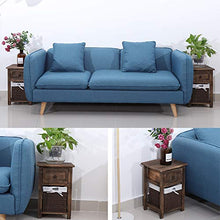 zcyg Comodino Comodini Comodino, 2 Pezzi/Set Comodino in Legno Naturale con Cassetto E Cestino (Marrone)