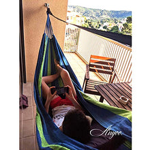 Anyoo Amaca in Cotone da Esterno per Giardino Portatile Campagna Tela Letto Corde Oscillanti capacità 200 kg Leggera con Borsa per Giardino Cortile Spiaggia Backpacking Escursionismo