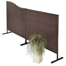 Pureday Protezione visiva da Rattan Artificiale, Marrone Onda - Kunstrattan