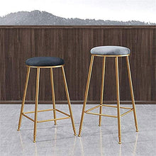 Sgabello In Velluto Morbido Con Piedi In Ferro E Poggiapiedi In Ferro, Può Essere Utilizzato A Colazione, Pub, Contatore, Cucina E Sgabello Per La Casa - Nessun Backchair - Nero ( Size : 65cm )