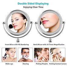 Specchio da Bagno da 8 `` Specchi da Barba a Parete, Specchio per Trucco ingrandimento 10X, per Superficie Girevole Hotel Vanity Two