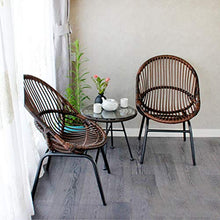 Sedia Sedie da Pranzo Cucina in Rattan Poltrona Reclinabile per Terrazza Giardino Balcone Esterno
