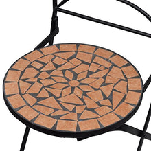 Anself Set 2 pz Sedia Bistrot con Mosaico Terracotta