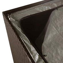 mewmewcat Contenitore per Esterni in Polyrattan 150x100x100 cm Marrone