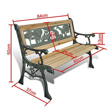 BIGTO - Panca da giardino per bambini, in legno, 80 x 24 cm