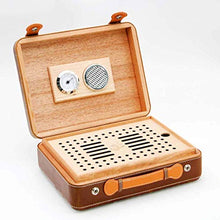 SCDZS Portable Cigar Humidor Valigia - Cedro e Pelle Cigar Storage Box Sealed Design Desktop Cigar Humidor