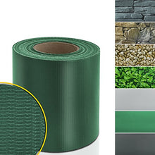 casa pura Copri Ringhiera Balcone - Strisce Privacy PVC | Teli Impermeabili per Esterno | 19 cm x 35 m, Vari Design | Verde