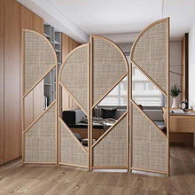 Room Screen Even Divisorio Pieghevole in Legno a 4 Pannelli, divisorio per pareti divisorie, divisorio per stanze orientabile divisorio Orientale