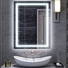 Turefans Specchio da Bagno con LED, 22W + Bianco Freddo + Interruttore tattile (60 * 80 cm)