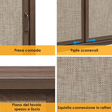 COSTWAY Armadietto Portaoggetti Basso, Armadio con 2 ripiani, in Legno